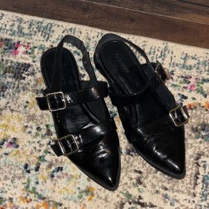 Old Navy Buckle Pointed Toe Ballet Flats